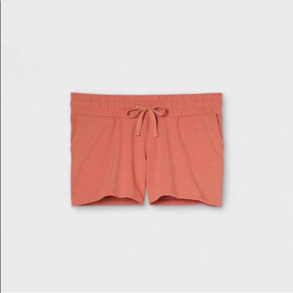 Maternity cotton pull on drawstring shorts